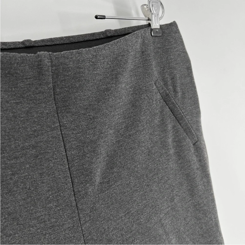 Chicos Fabulously Slimming Ankle Pants Size 2 Charcoal Gray Stretch Ponte 12